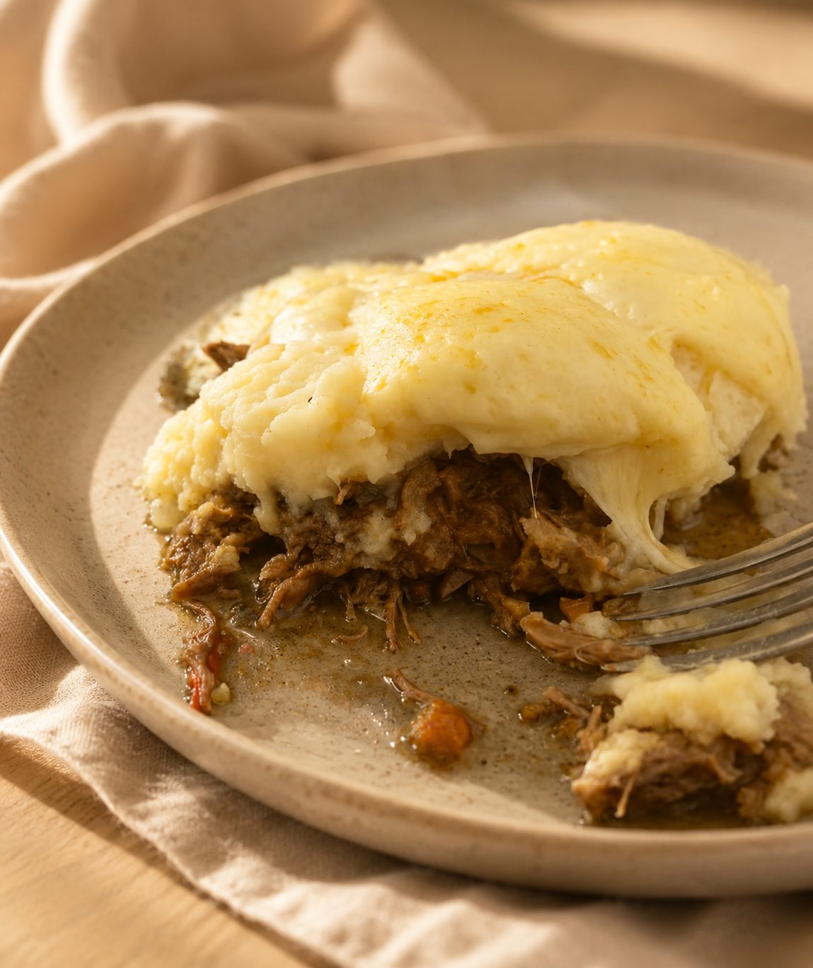 Pastel de carne y coliflor